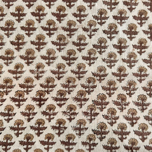 Phulara Motif Natural - Cocoa, Tan Textile